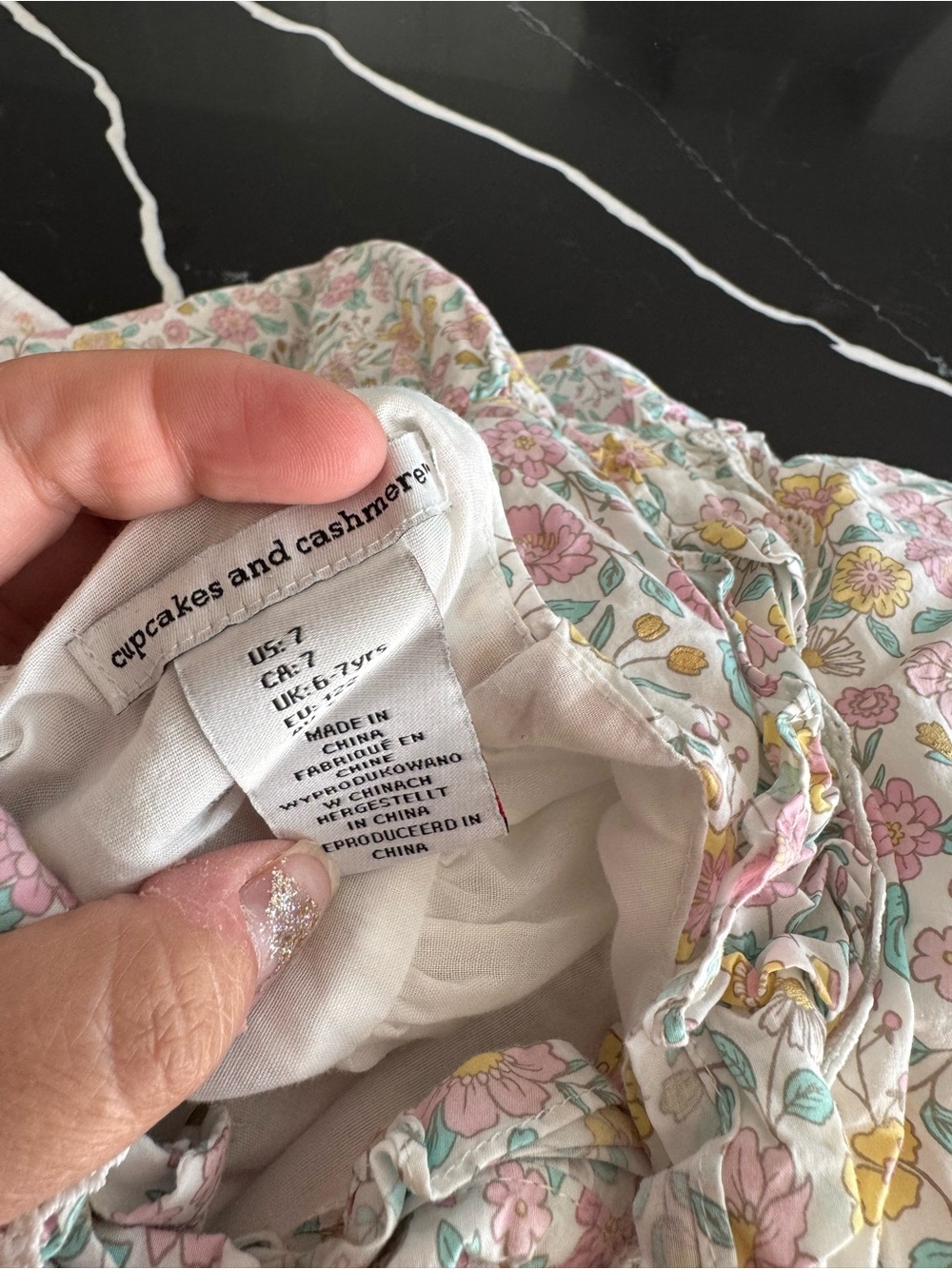 Joie Girls' White Strawberry Print & White Pastel Floral Sundresses - Picture 7 of 7